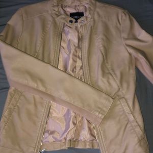 Express tan leather jacket
